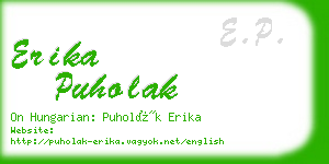 erika puholak business card